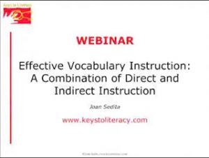 Webinar: Effective Vocabulary Instruction